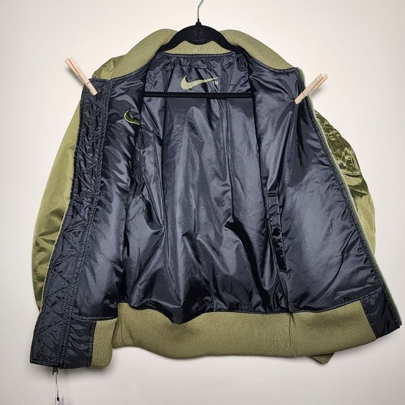 Nike Sportswear Big Swoosh Therma-Fit Revere Bomber Jacket Sz XS & M  DD6055-326 - Picture 6 of 13